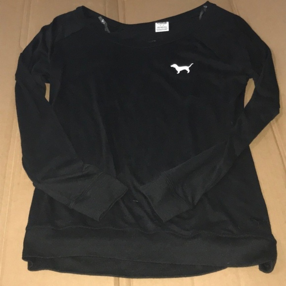 ๐ VS Pink Black Long Sleeve Logo On Back S - Picture 3 of 9
